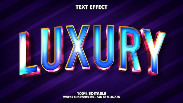 Luxury color editable text effects