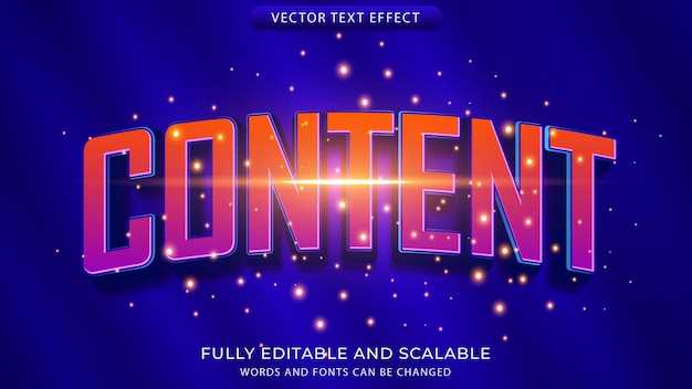 luxury content text effect editable eps file