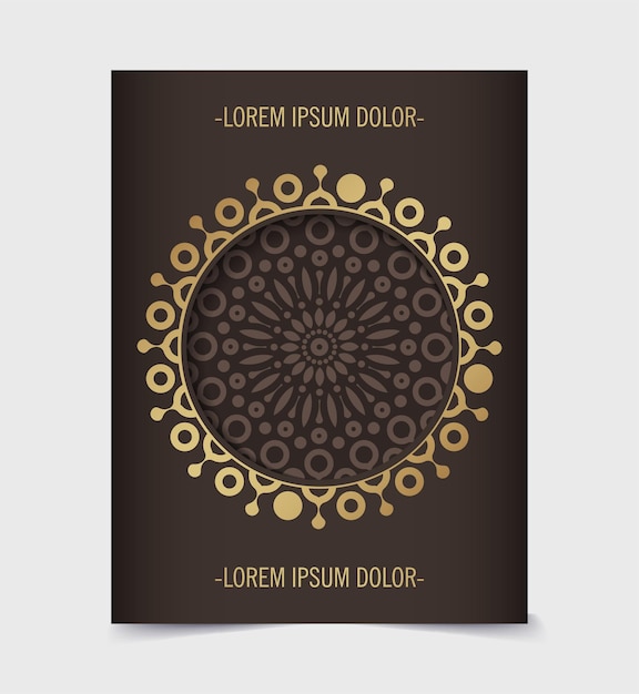 Luxury cover background with mandala