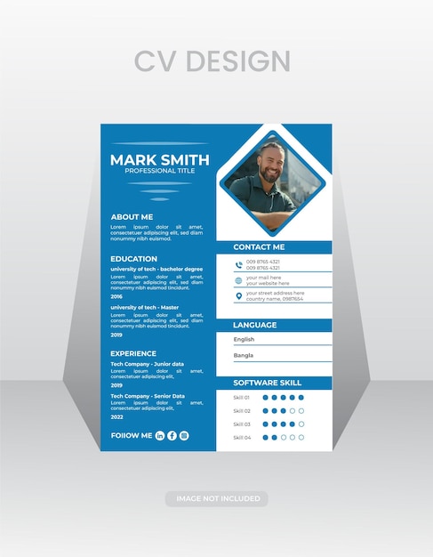 Luxury and creative CV design template