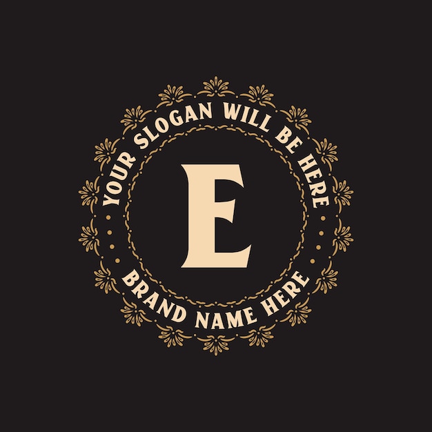 Vector luxury creative letter e logo for company e letter logo free vector