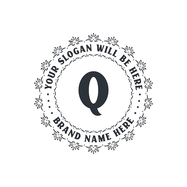 Роскошная креативная буква Q логотип для компании Q буква логотип бесплатный вектор