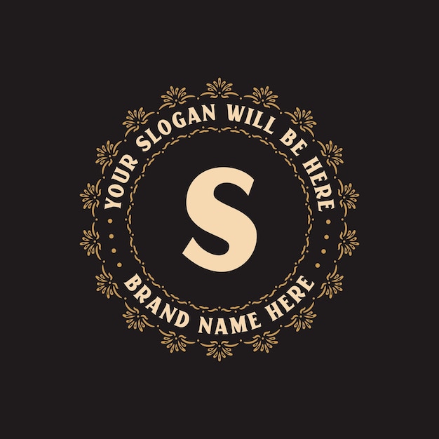 Роскошная креативная буква S логотип для компании S буква логотип бесплатный вектор