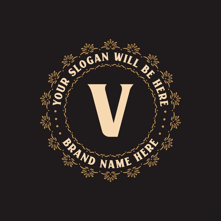 Luxury creative letter V logo for company V letter logo free vector