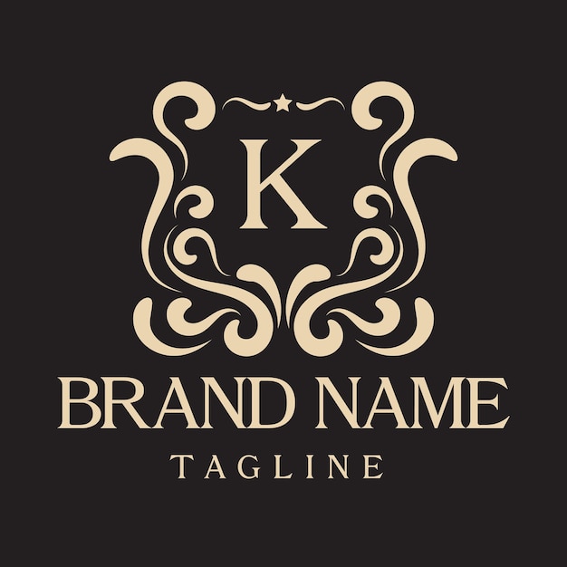 Luxury crest vintage logo vector template