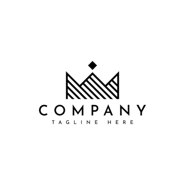 Luxury crown king queen logo design