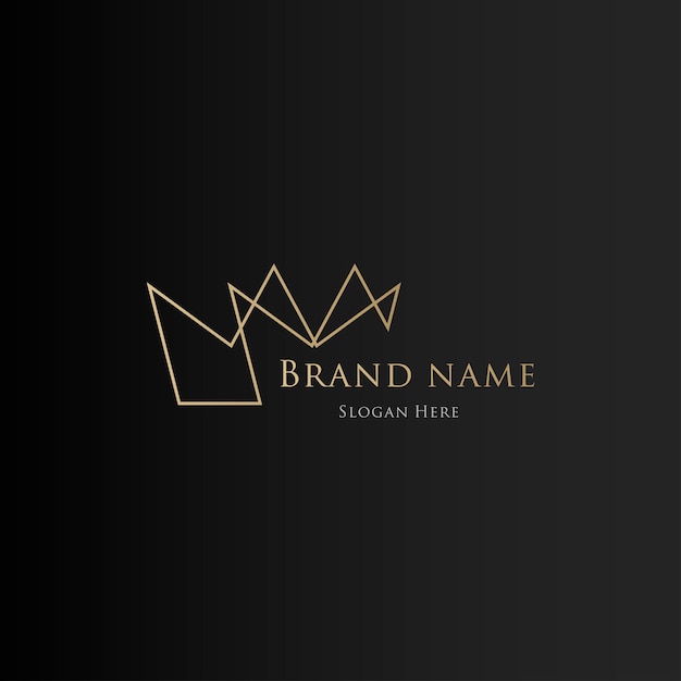 Luxury Crown Logo met goud