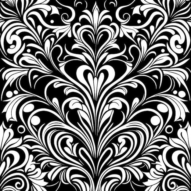 Vector luxury crown pattern seamless black and white tone outline illustration vector illustration