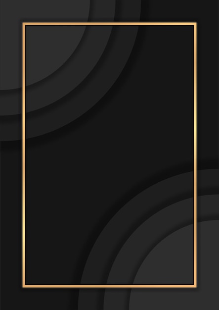 luxury dark abstract background with overlap layers, luxury background with golden lines