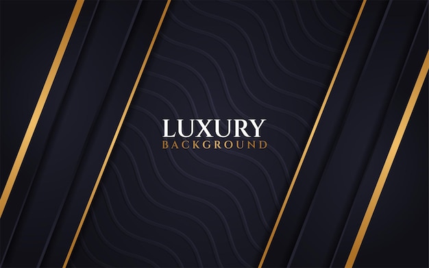 Luxury dark background wave texture with line gold