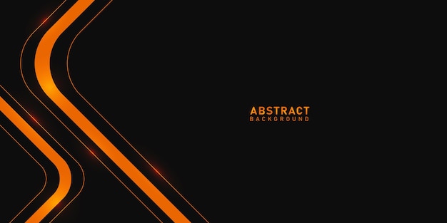 Vector luxury dark background with glowing orange line used for template presentation vector