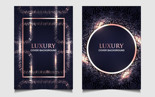 Luxury dark blue ith golden cover design