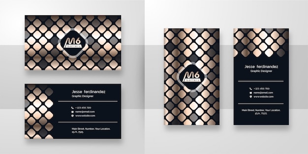 Luxury dark business card template