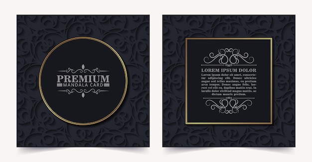 Luxury dark decorative card