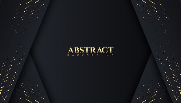 luxury dark and golden sparkle color abstract background design template. Elegant,