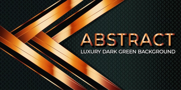 Vector luxury dark green abstract background, futuristic technology background, glowing banner design