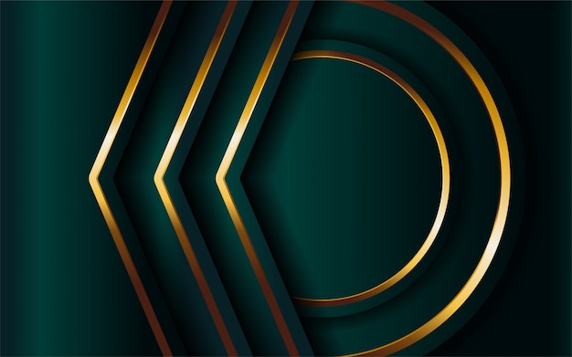 Premium Vector | Luxury dark green background with overlap layer