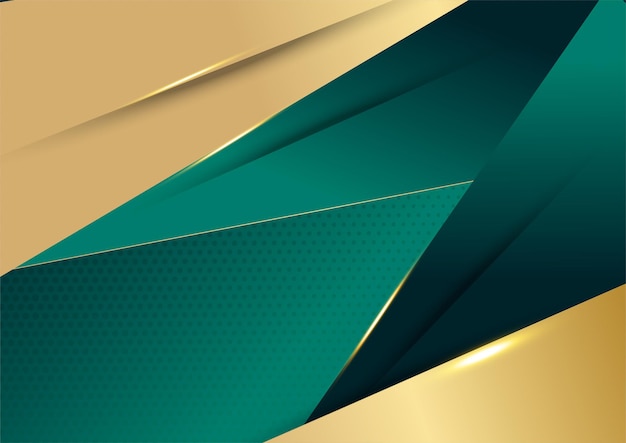 Vector luxury dark green and gold abstract background