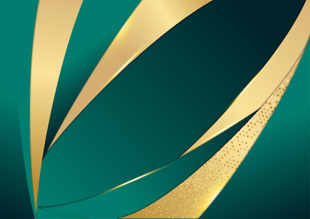 Premium Vector | Luxury dark green and gold abstract background