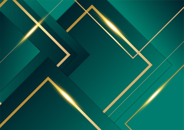 Vector luxury dark green and gold abstract background