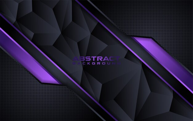 Vector luxury dark mosaic background with purple lines