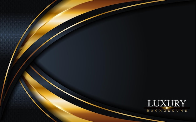 Luxury dark navy combination with golden lines background . graphic  element.