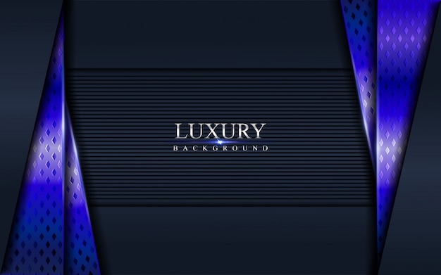 Luxury dark navy with purple blue textured overlap layer abstract background