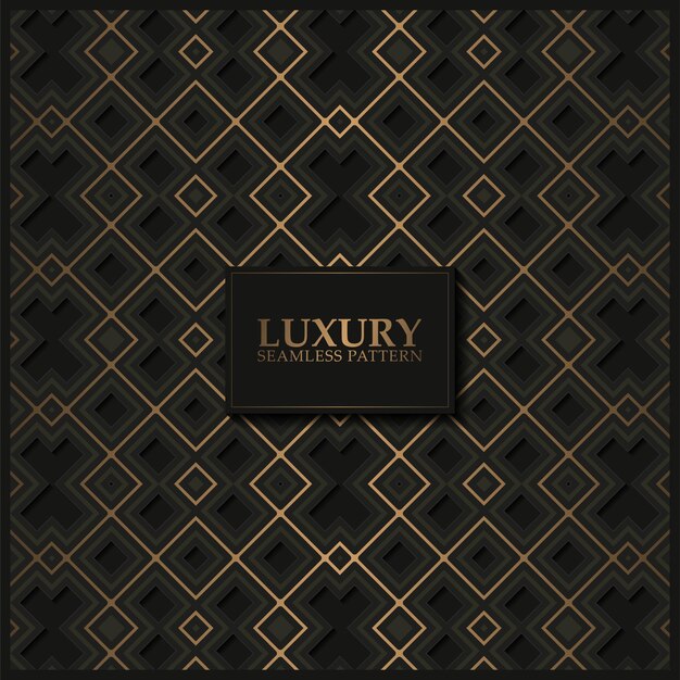 Vector luxury dark seamless pattern background