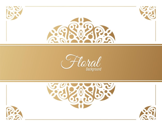 Vector luxury decorative floral frame background