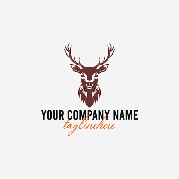 豪華な鹿のロゴデザイン