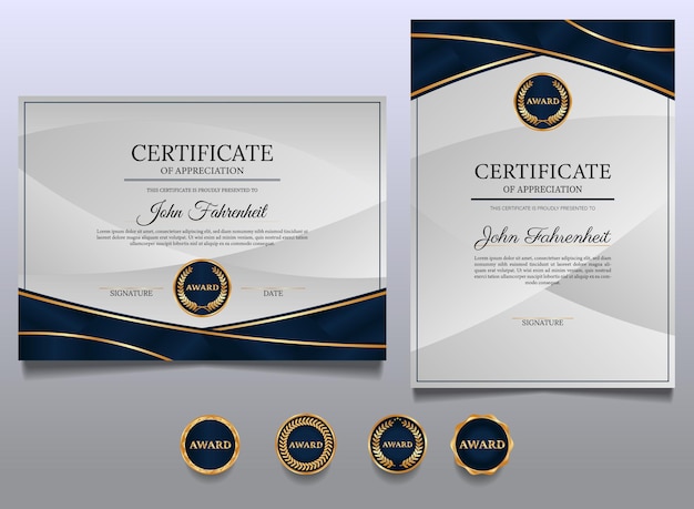 Luxury design of certificate template