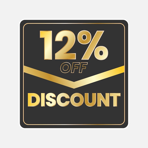 Vector luxury design promo discount gold color