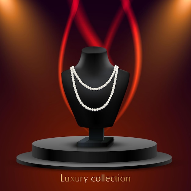 a luxury design for a white necklace