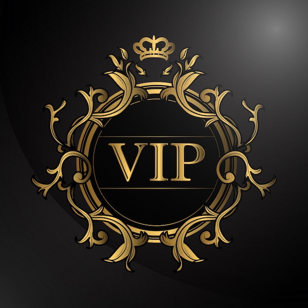 Vector luxury design with gold color