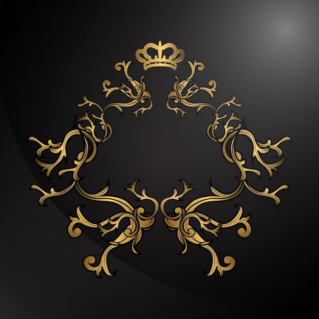 Luxury design with gold ornament