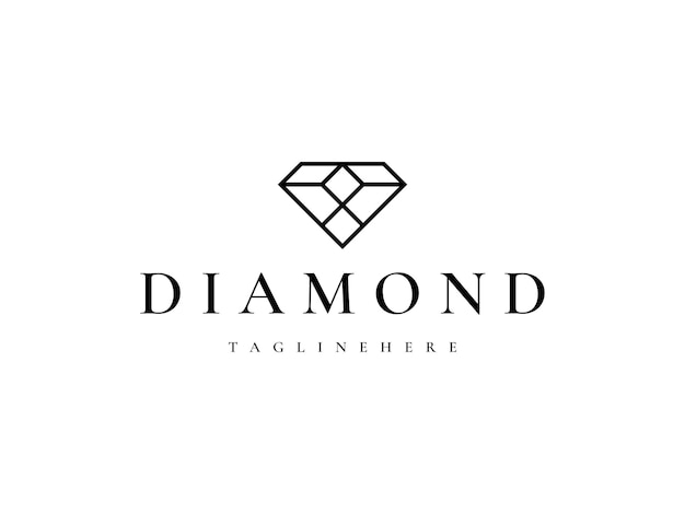 Luxury diamond crystal jewelry line logo design