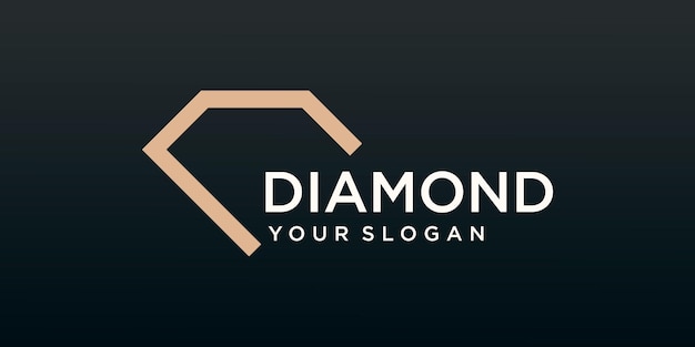 Luxury diamond jewelry logo vector design