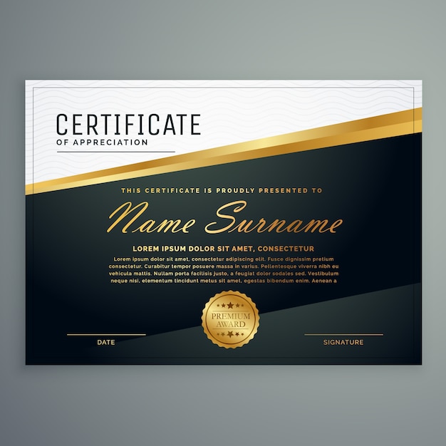 Luxury diploma design template