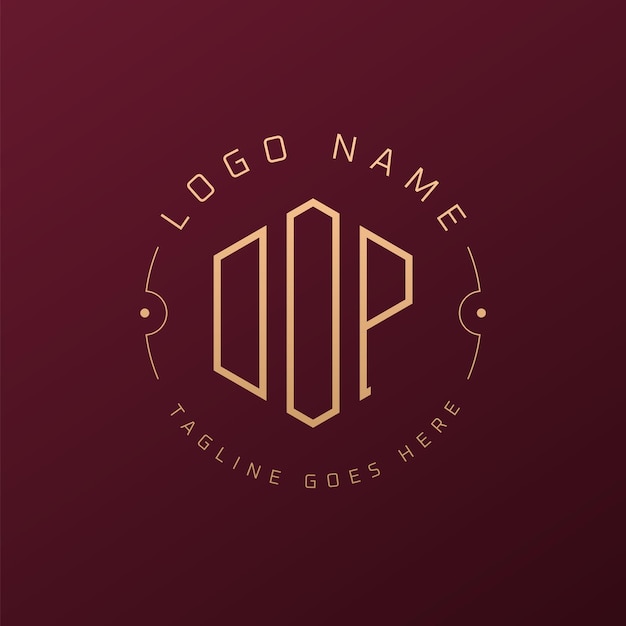 Luxury DOP Logo Design Elegant Letter DOP Monogram Logo Minimalistisch Polygon DOP Logo Ontwerp Template