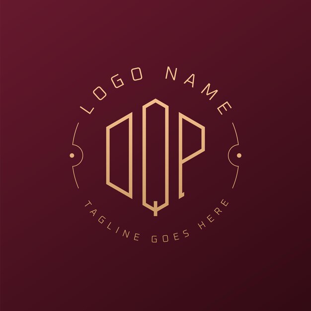 Luxury DQP Logo Design Elegant Letter DQP Monogram Logo Minimalistisch Polygon DQP logo ontwerp sjabloon