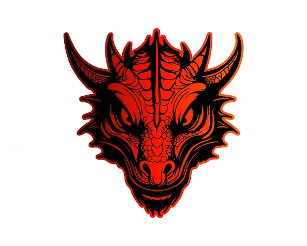 Modello di concetto di progettazione del logo del drago di lusso