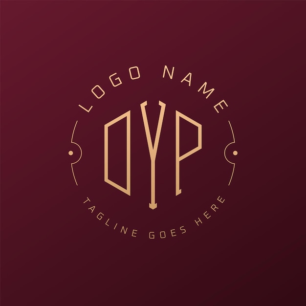 Luxury DYP Logo Design Elegant Letter DYP Monogram Logo Minimalistisch Polygon DYP Logo Ontwerp Template