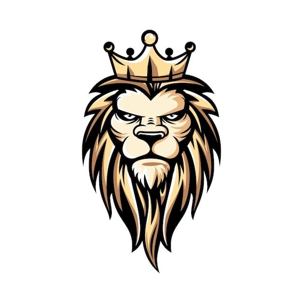 Vector luxury and e-sport style lion  logo illustration