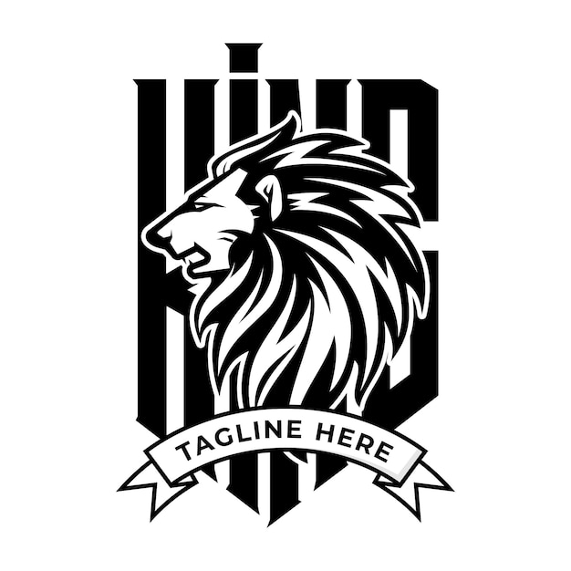 Luxury and e-sport style lion  logo