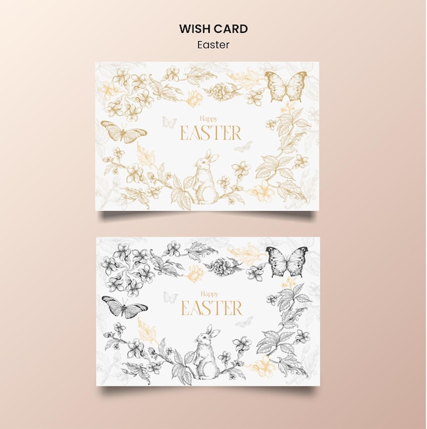 Vector luxury easter wish card design