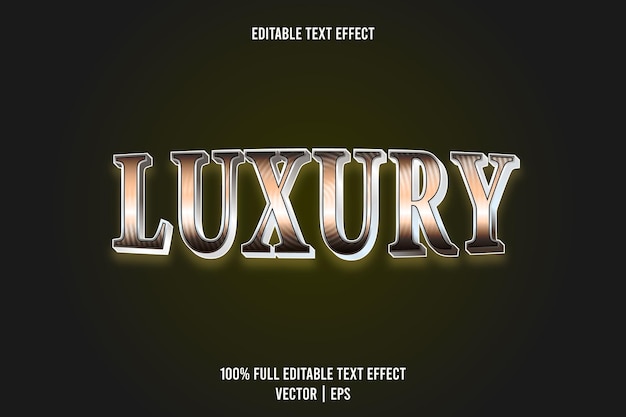 Luxury editable text effect 3 dimension emboss luxury style