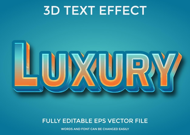 Luxury editable text effect  3d text style