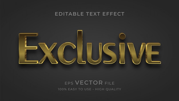 Vector luxury editable text effect