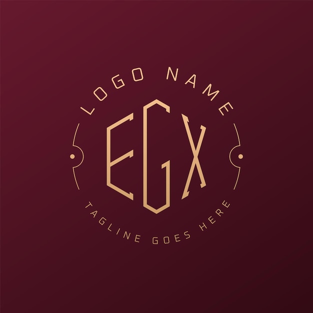 Luxury EGX Logo Design Elegant Letter EGX Monogram Logo Minimalistisch Polygon EGX Logo Ontwerp Template