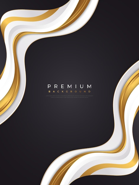 Vector luxury and elegant black white and gold background for poster or card design